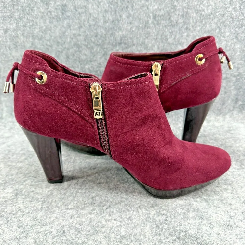Liz Claiborne Elsie Heels Womens 8.5‎ Maroon Burgundy Shoes Pumps Office Party